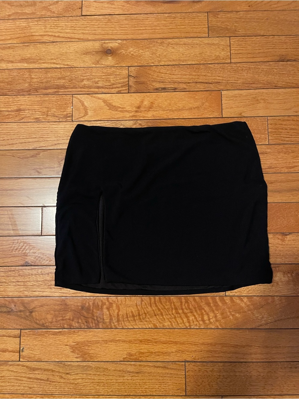 Princess Polly Black Mini Skirt with Side Slit